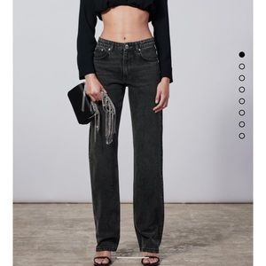 Zara Mid Rise Straight Leg Jeans